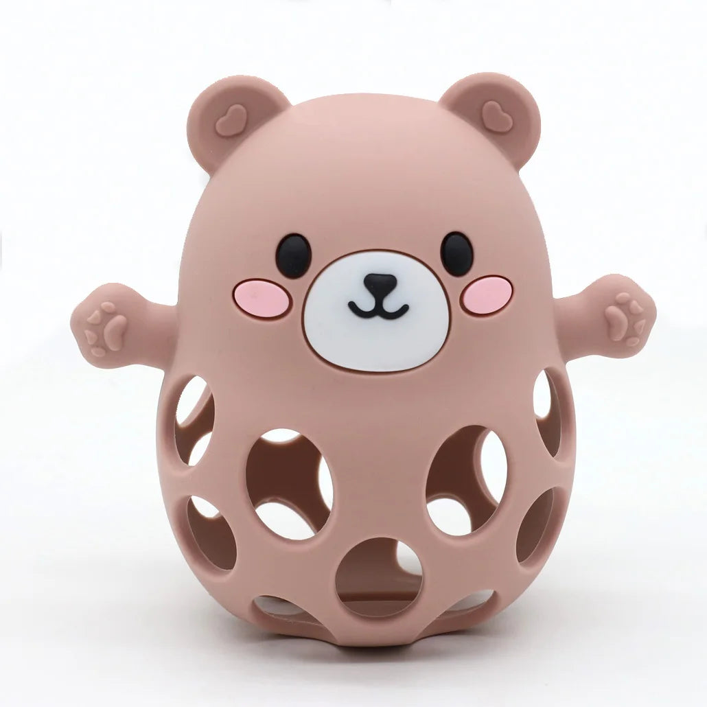 Bear Silicone Teether Ball