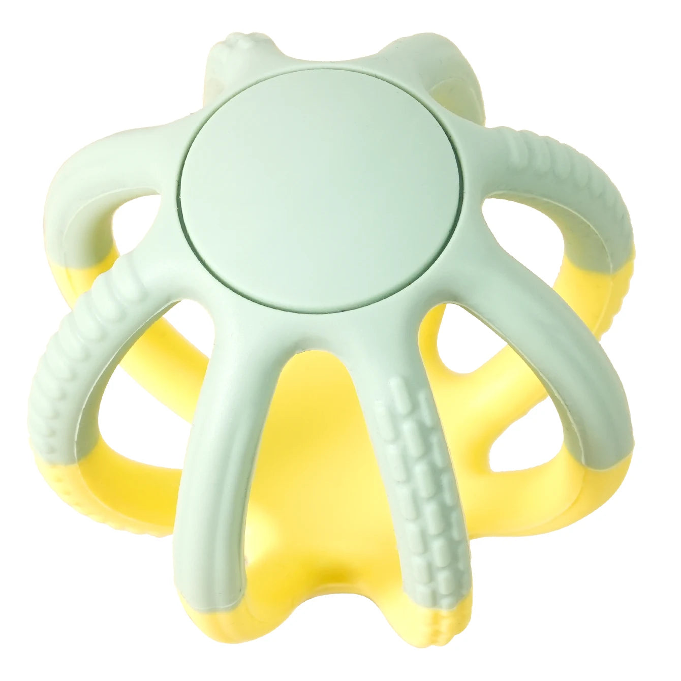 Mint octopus ball silicone teether