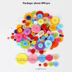 600pcs Circular Resin Buttons | Oliver Montessori Toys000000000000