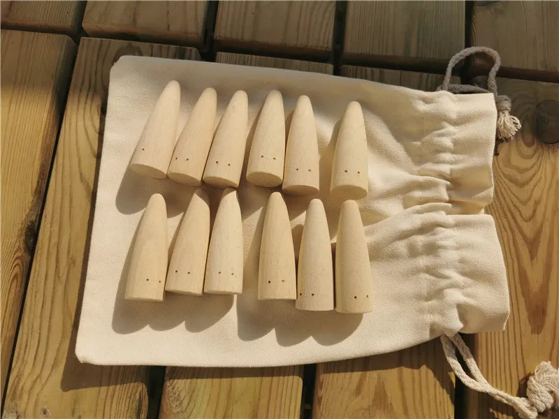 Rainbow Wooden Loose Parts - Shoots, Sticks & Cubes Collection