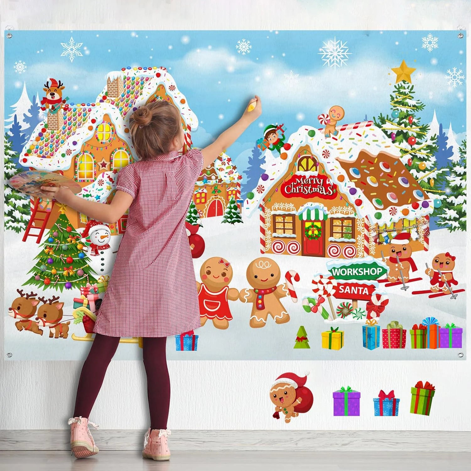 Felt Gingerbread Town Christmas Wall Hanging – Oliver & Company