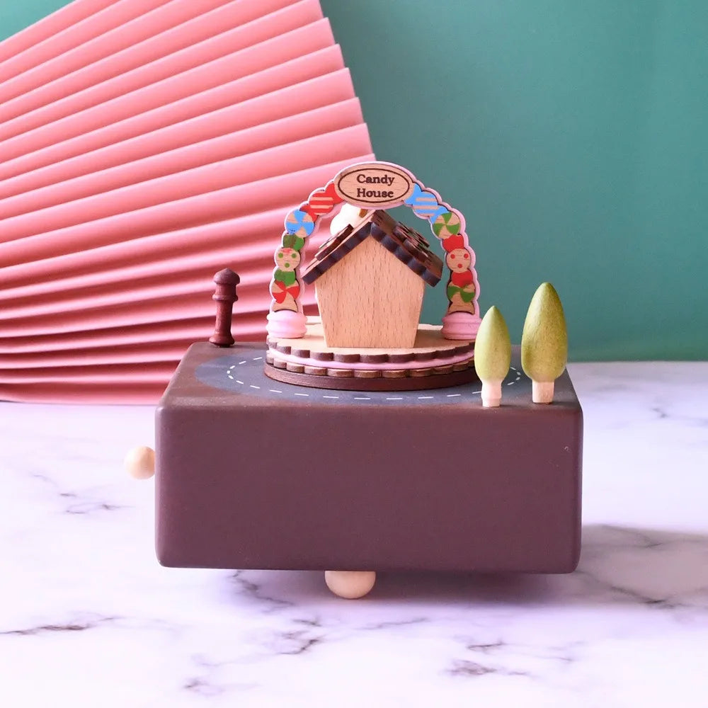 Wooden Candy House Skateboard Pig Music Box – Oliver & Company Montessori Toys