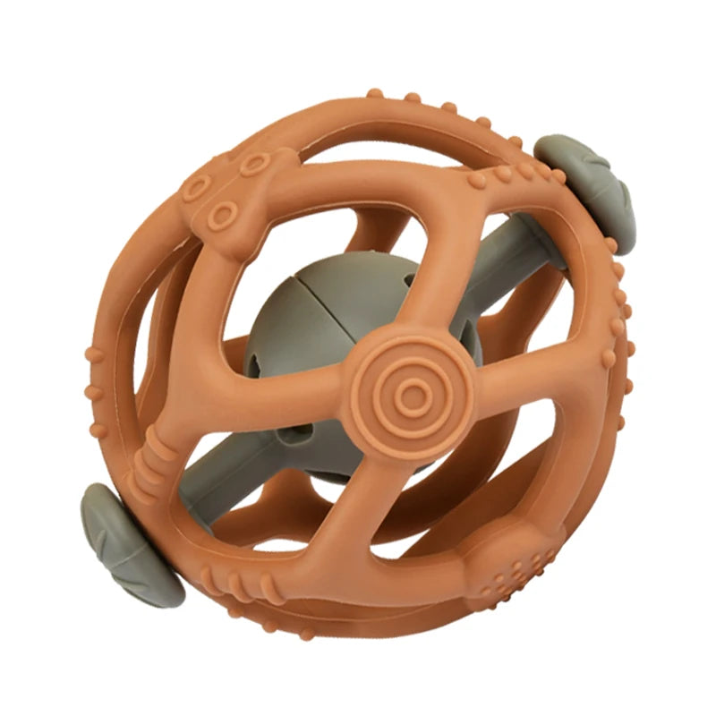 Textured Silicone Rattle Ball