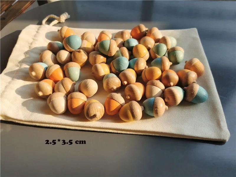 Wooden Round Sorting Trays