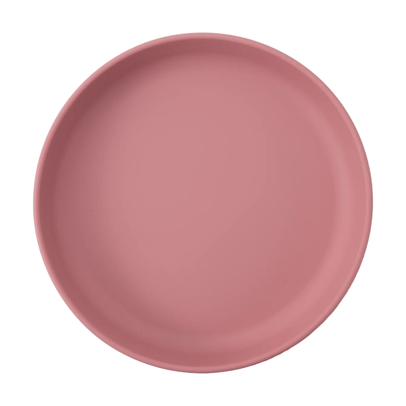 Round silicone suction plate in Powder Rose
