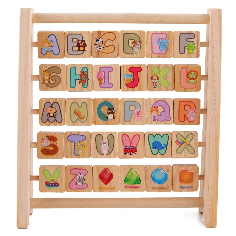 Wooden Alphabet Flip Learning Rack