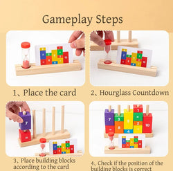 Wooden Number & Letter Matching Puzzle: instructions Educational stacking toy for kids 3-8. Build skills in spelling, math, and logic while promoting creativity.