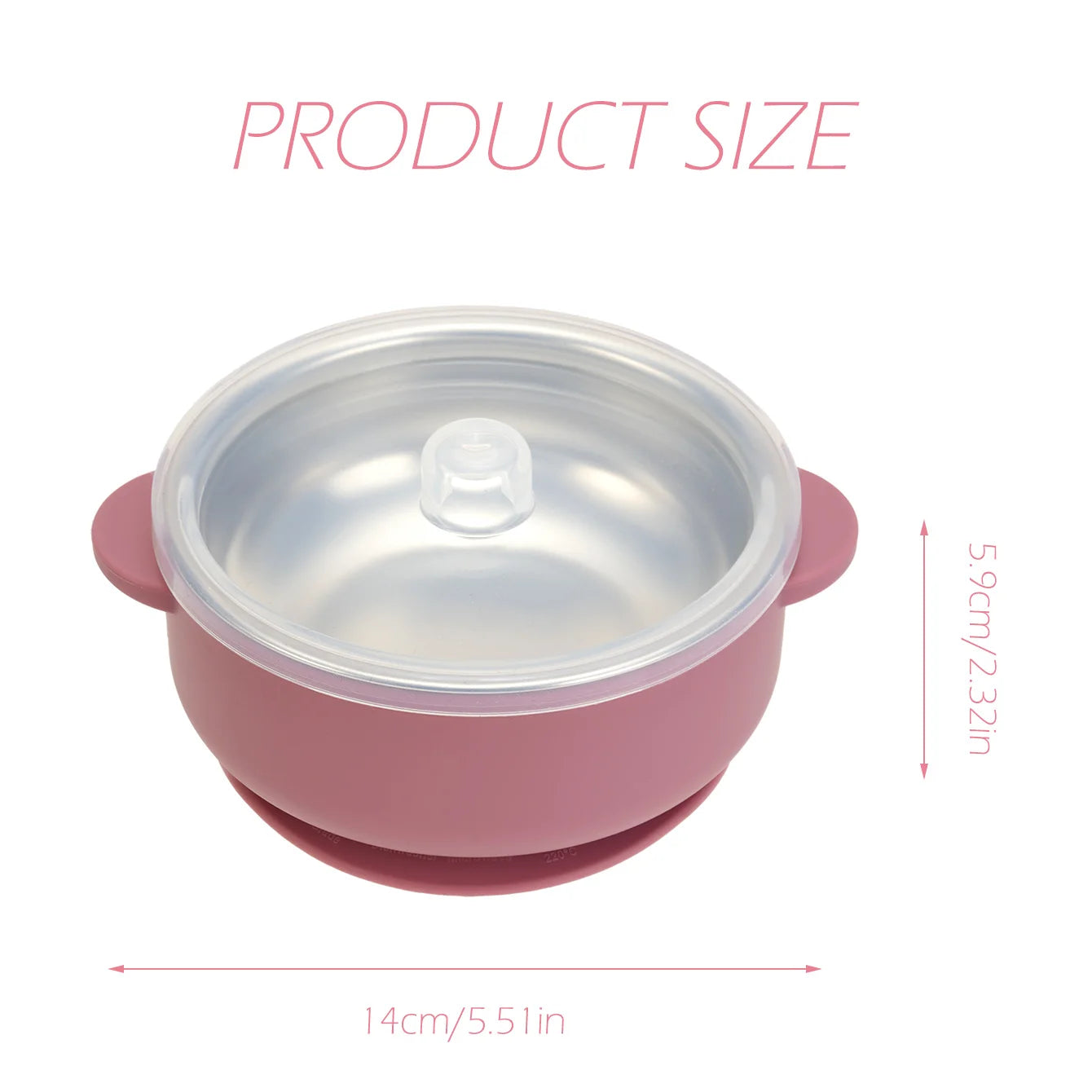 Stainless Steel Silicone Suction Bowl with Lid | Oliver & Company Montessori Toys