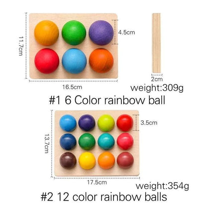 Montessori Rainbow Ball Matching Game