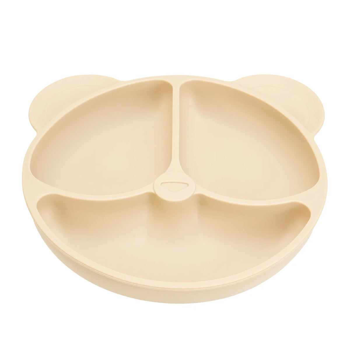 Beige silicone bear divided suction plate