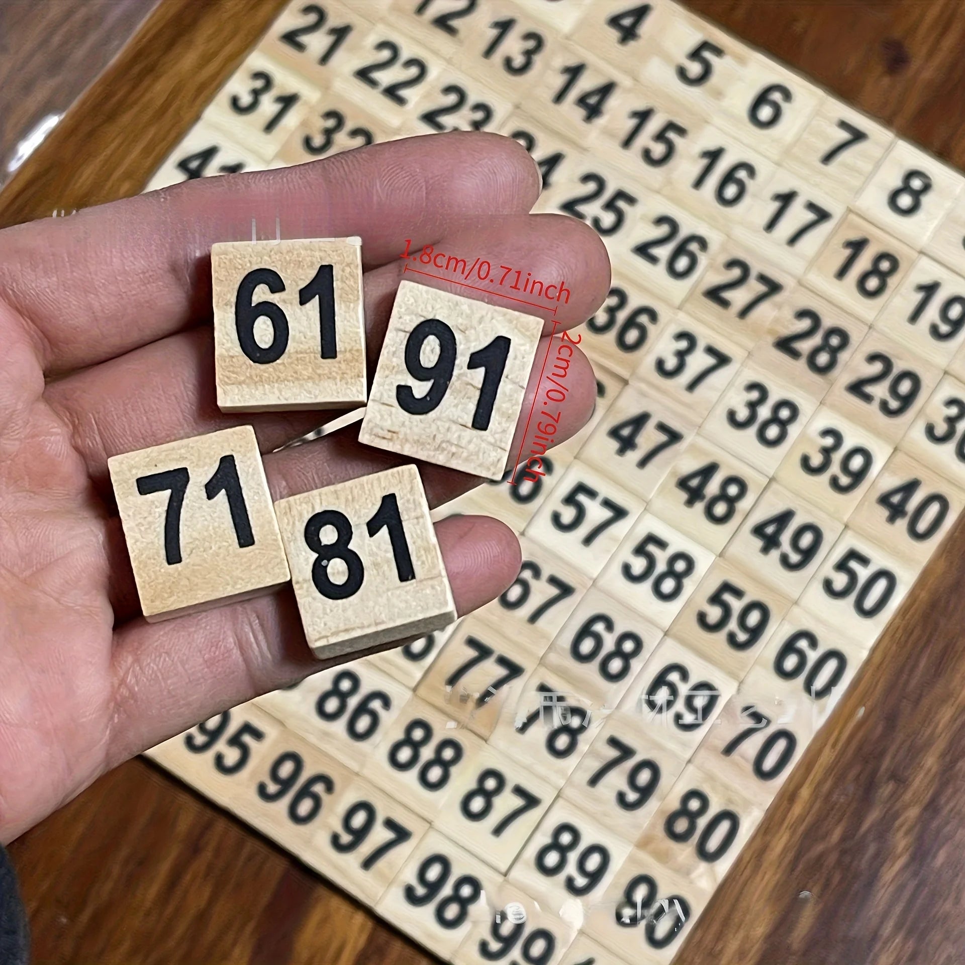 Wooden Number Tiles 1-100 | Oliver & Company Toys