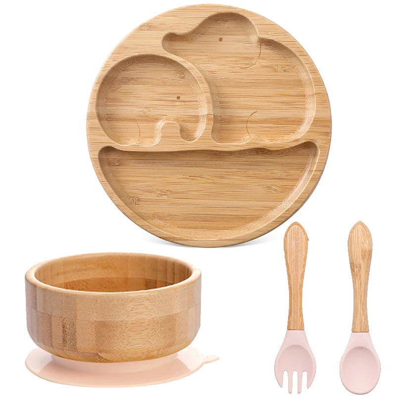 Elephant Divided Plate and Tableware Sets