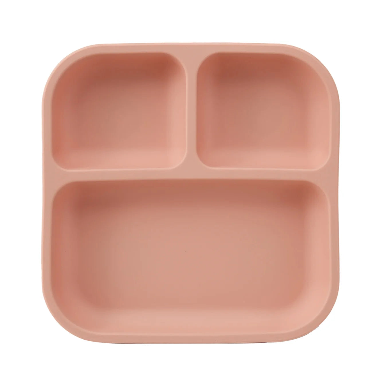 Square silicone divided suction plate in Muted