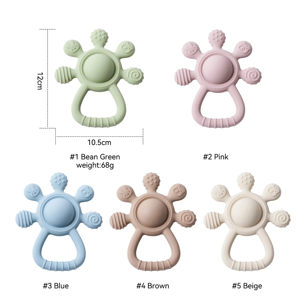 Silicone Teether Rattle & Hand Bell