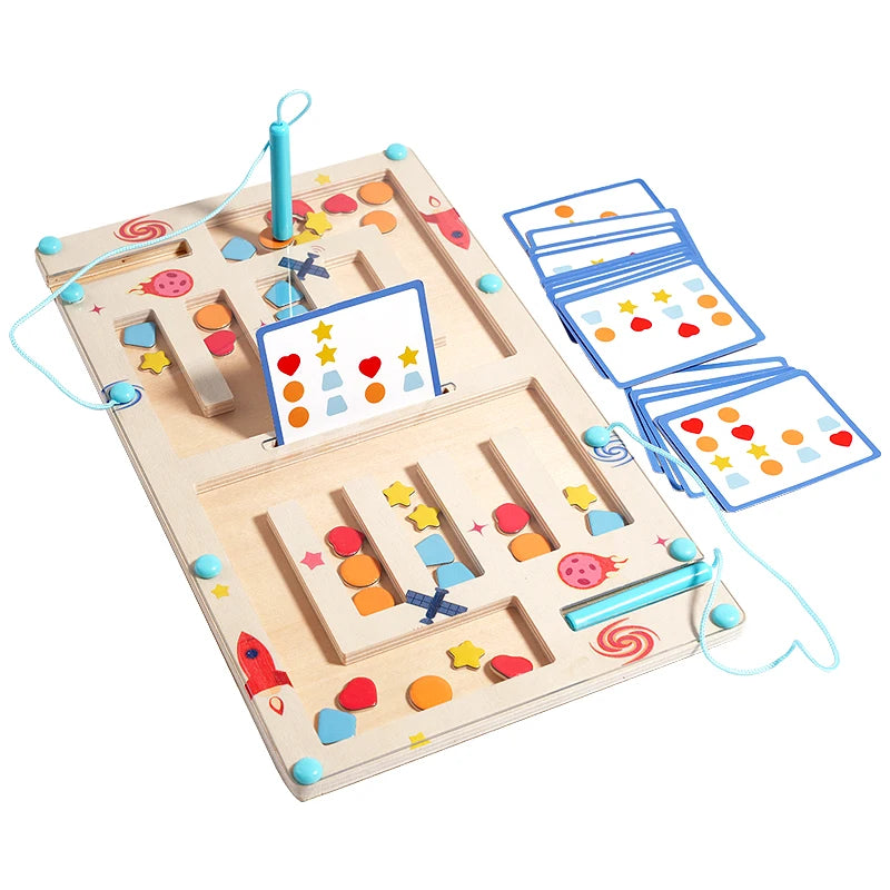 Shape Maze – Magnetic Sorting Board | Oliver Montessori Toys
