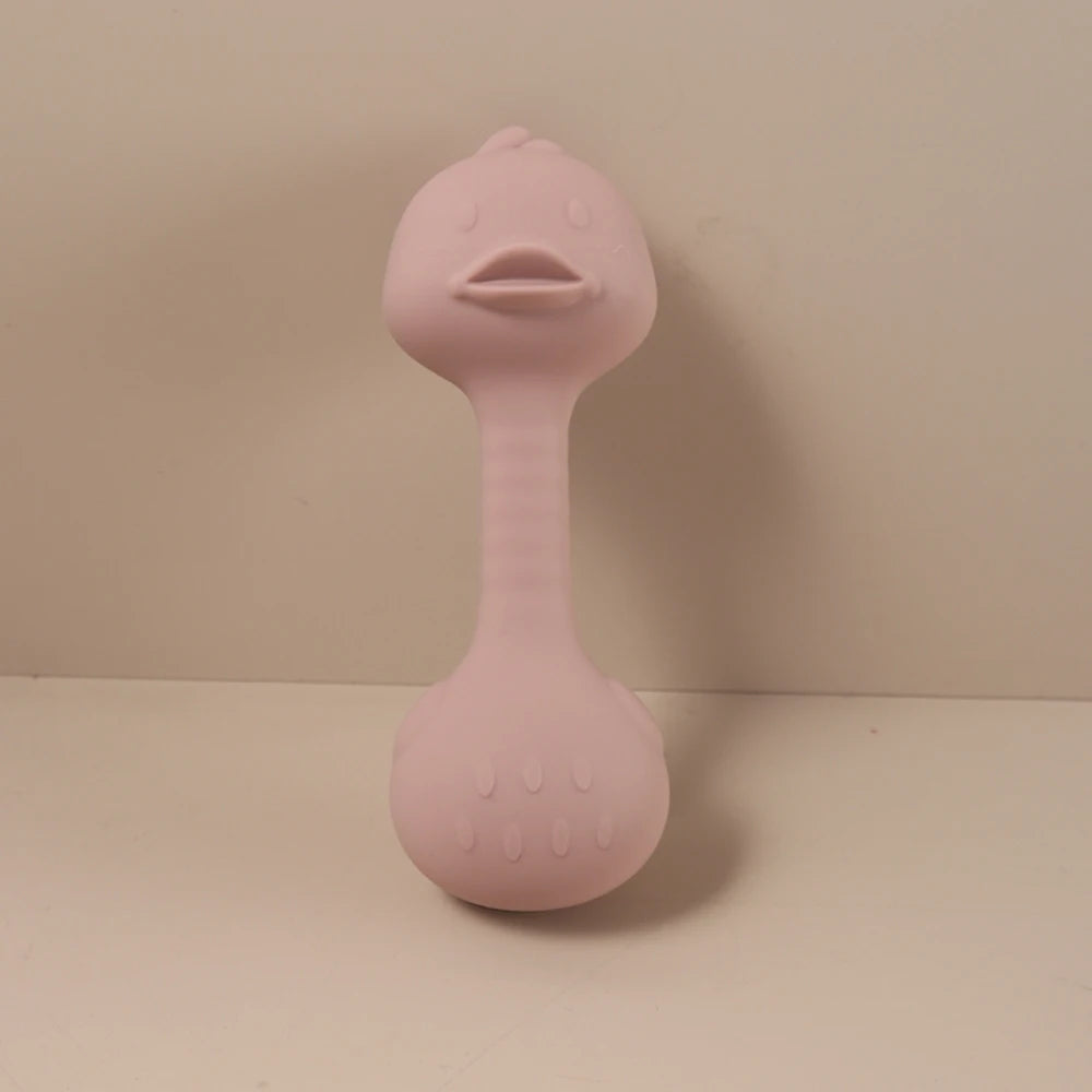 Silicone Barbell Baby Teether – BPA-Free Chew Toy for Infants