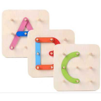 Wooden Montessori Letter Construction Puzzle