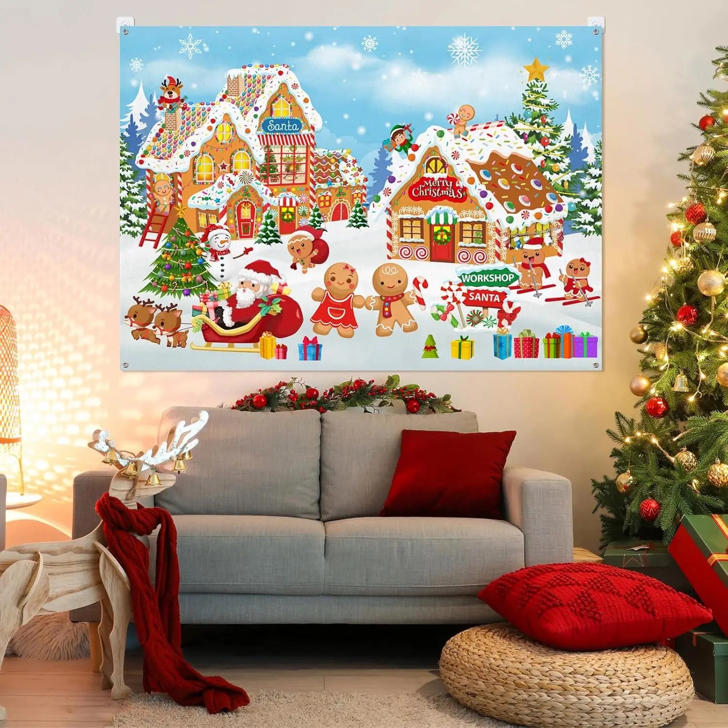 Felt Gingerbread Town Christmas Wall Hanging – Oliver & Company