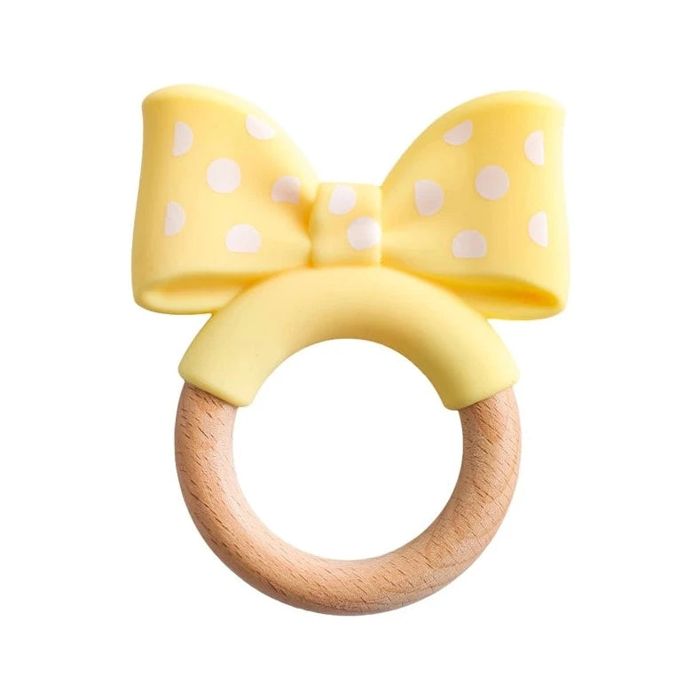 Cartoon Bow Baby Teething Toy | BPA-Free | Oliver Montessori