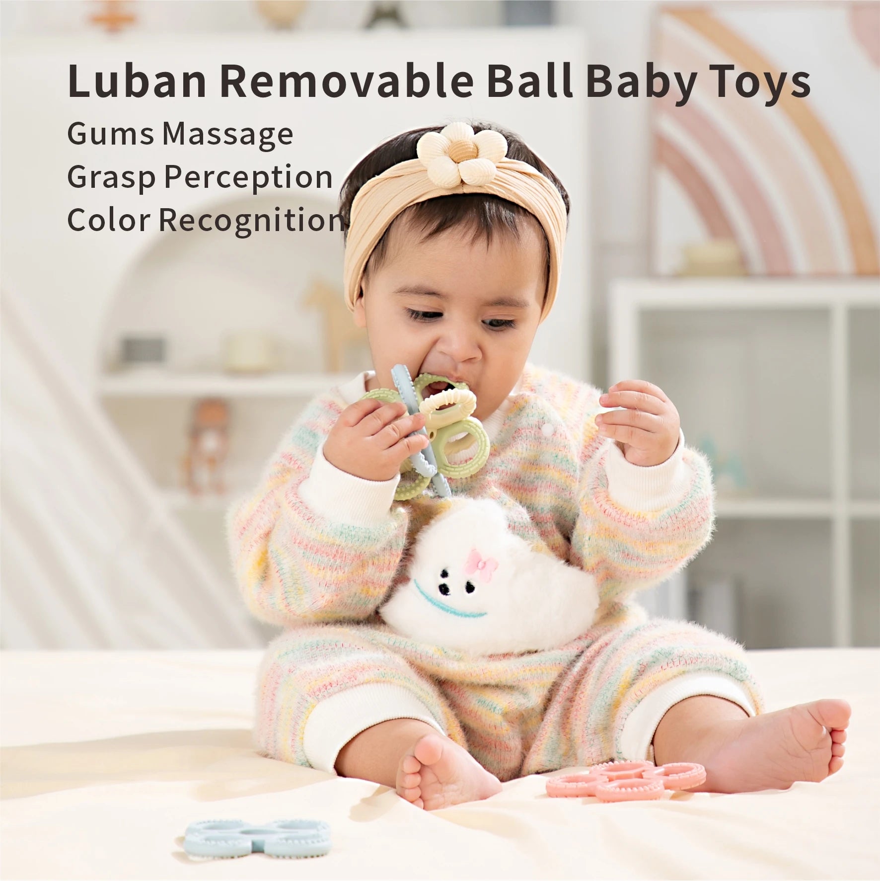 Interlocking Silicone Rattle and Teether