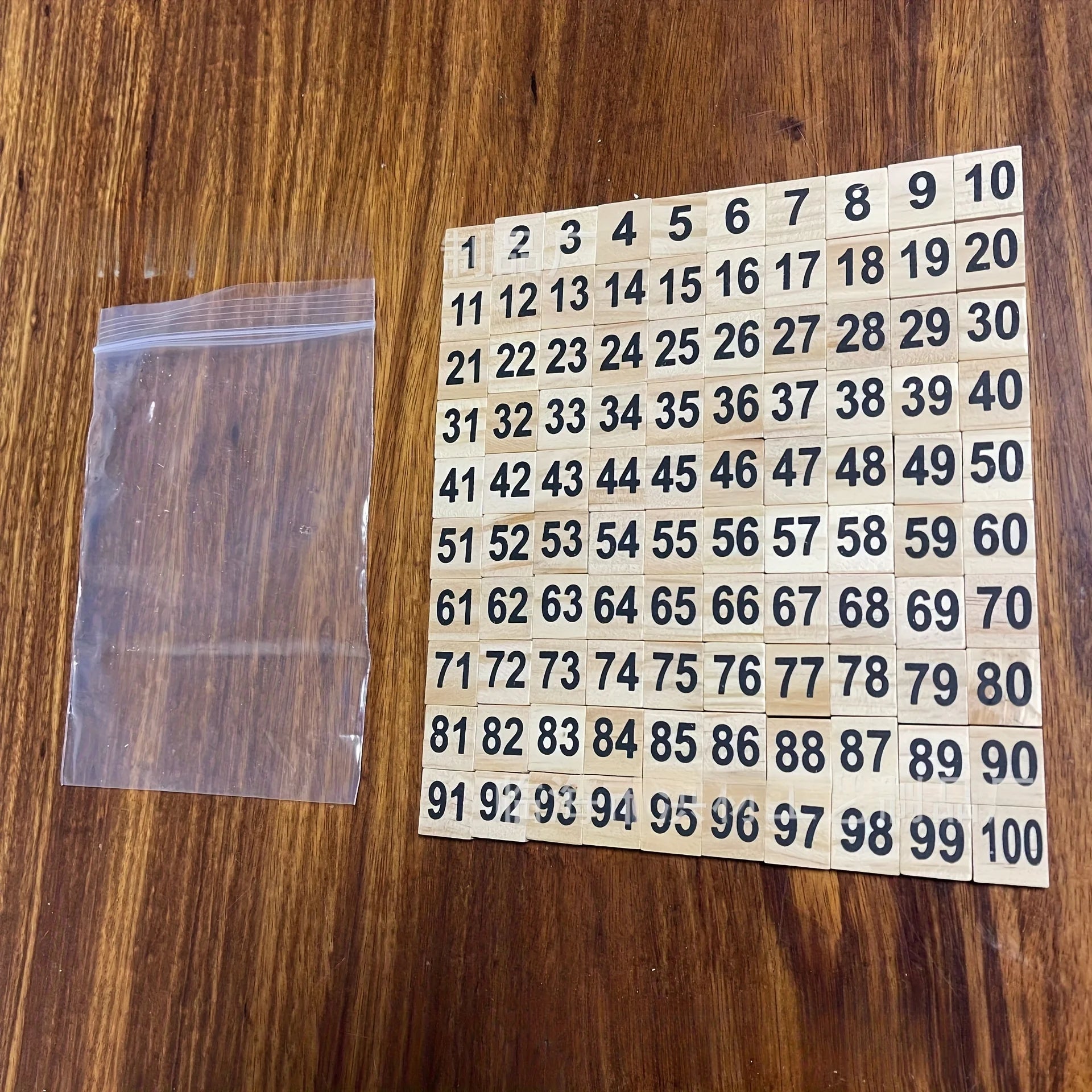 Wooden Number Tiles 1-100 | Oliver & Company Toys