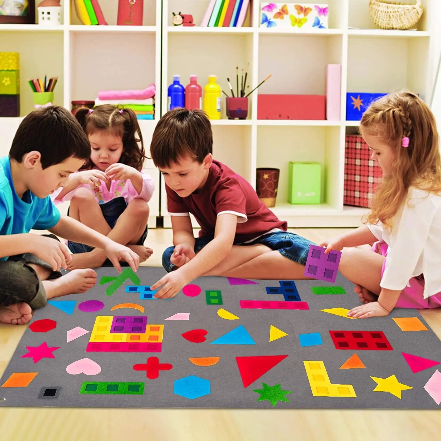 Felt Shape Board for Kids – Montessori Activity – Oliver & Company