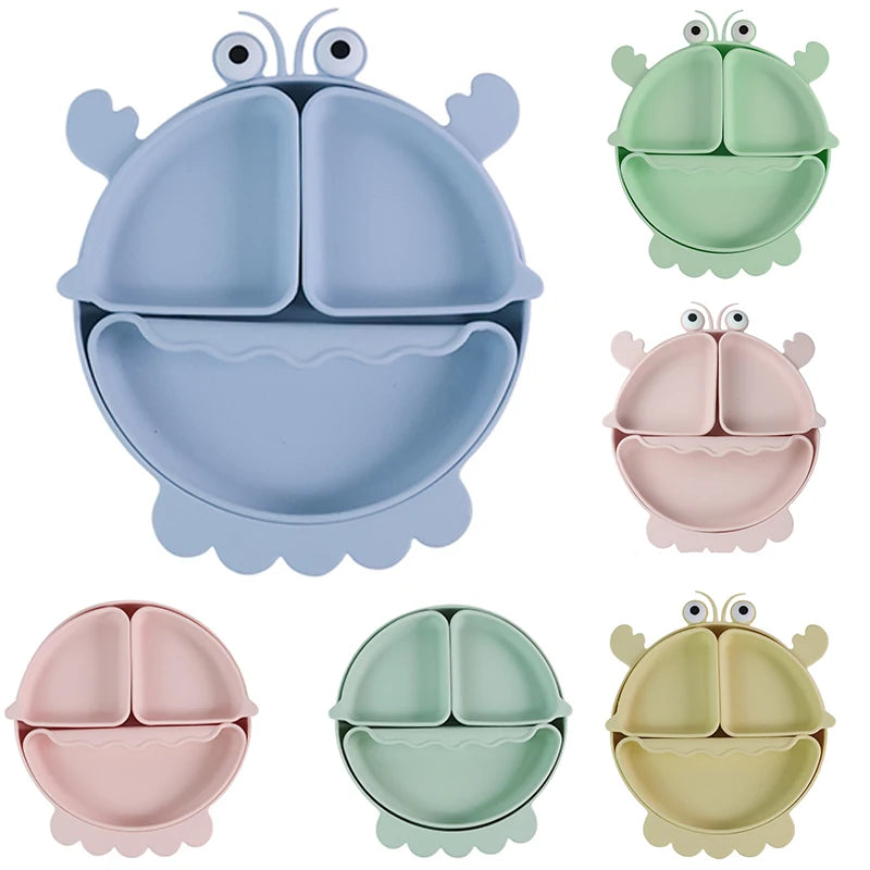 Crab, lobster and octopus silicone divided suction plates