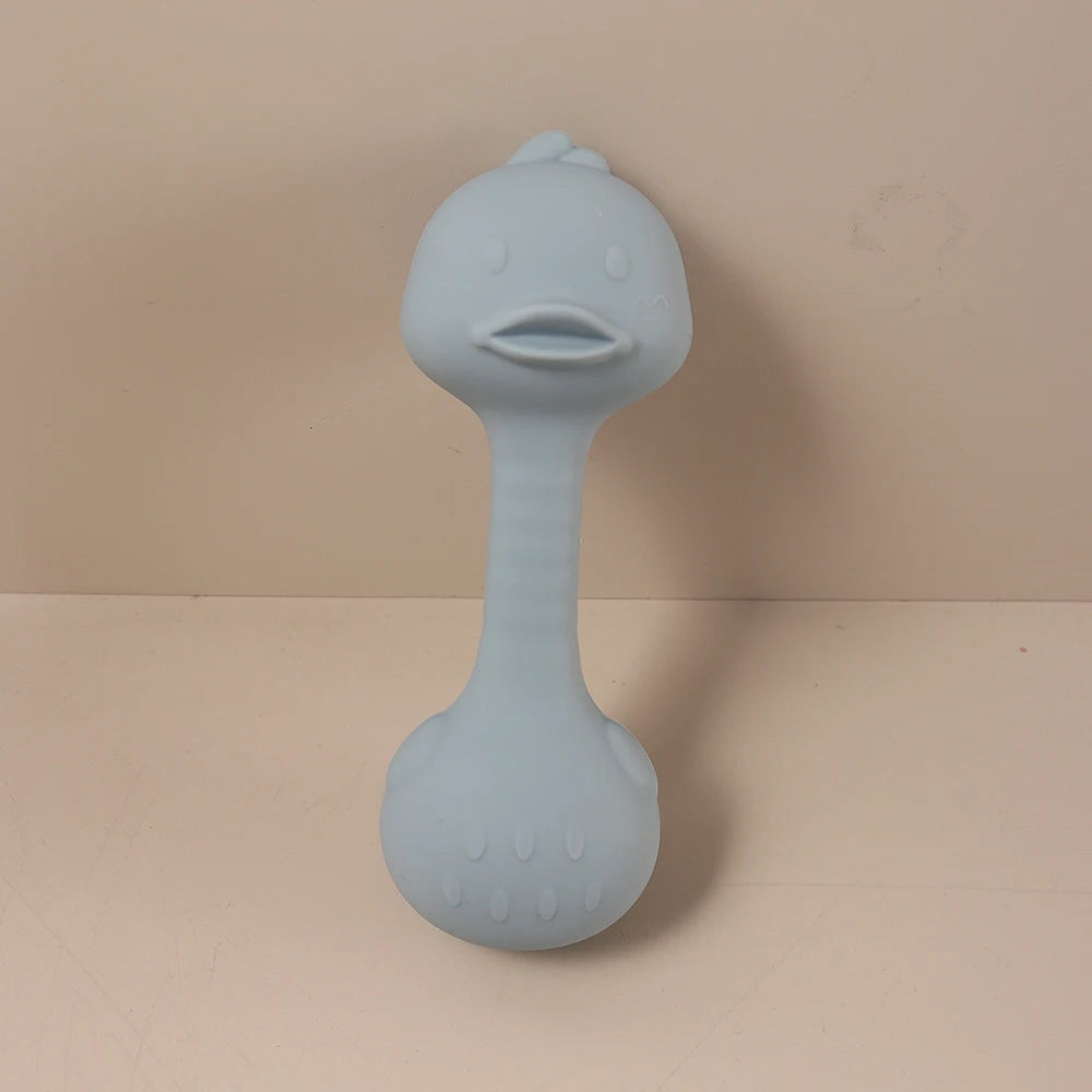 Silicone Barbell Baby Teether – BPA-Free Chew Toy for Infants