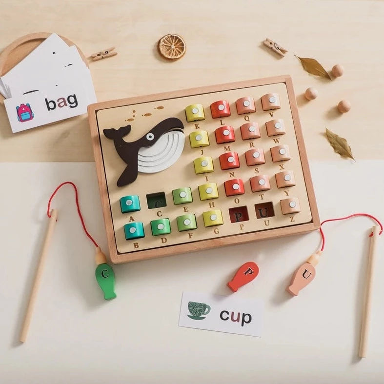 Children's Montessori Wooden Magnetic Fishing Toy