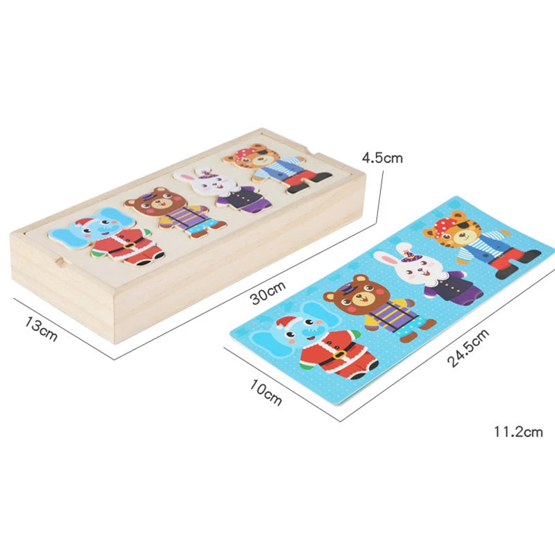 Wooden Dress-Up Mix & Match Puzzle – Oliver & Company