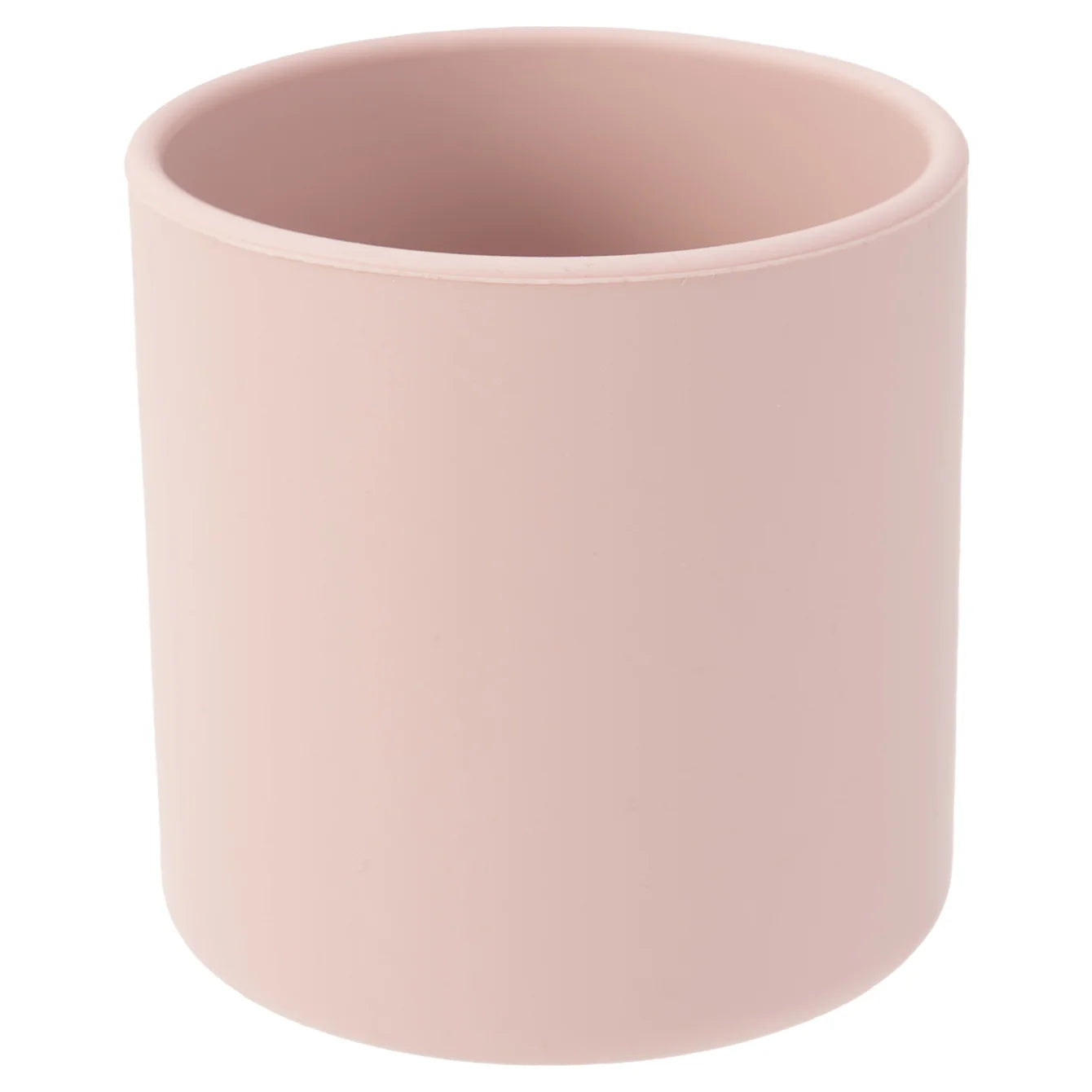 Silicone open training cup in Powder Rose