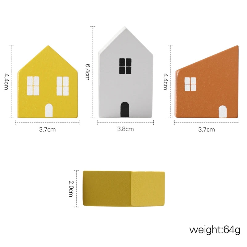 Wooden Forest Trees and Tiny Houses