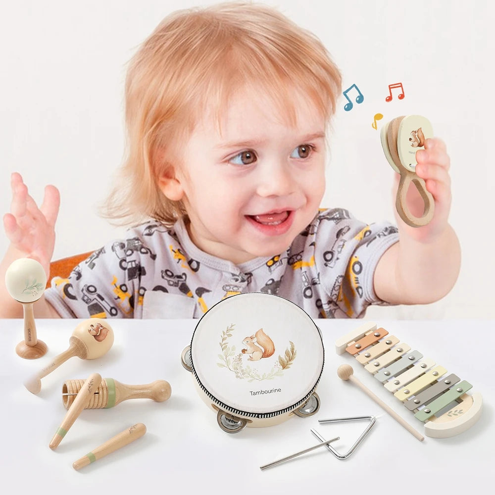 Baby Woodland Musical Instrument Set for Infants and Toddlers