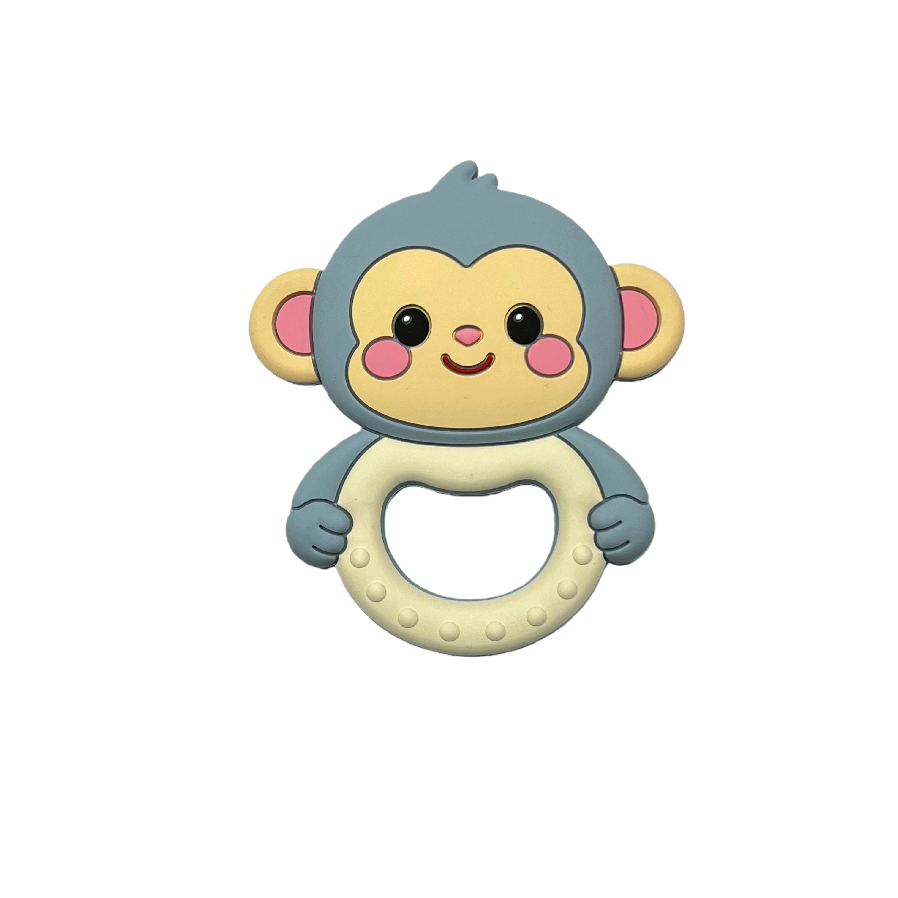 Silicone Monkey Teether with Ring - Oliver & Company