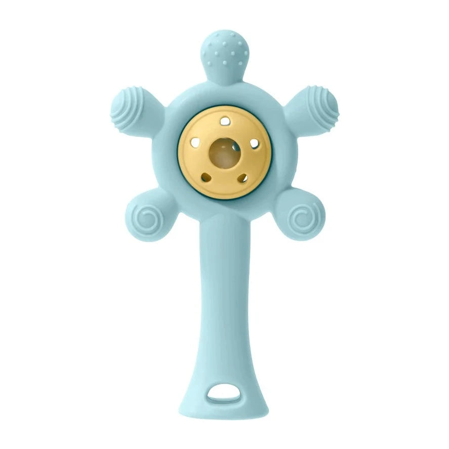 Silicone Teether and Rattle Toy | Baby Sensory Teething Ring