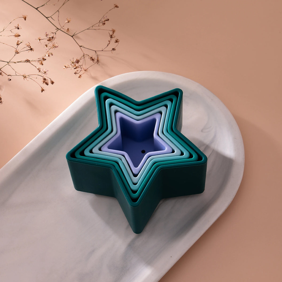 Forest silicone star nesting cups