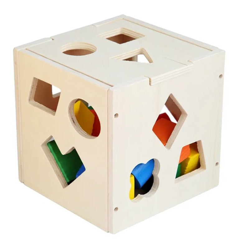 Montessori 15 Hole Geometric Shape Box