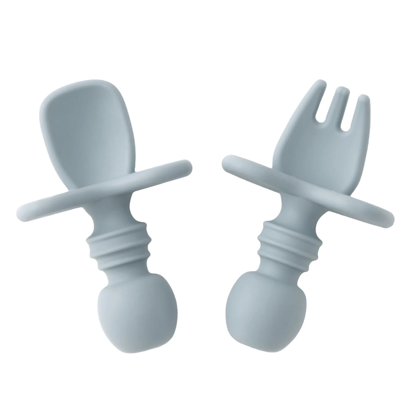 Ether silicone spoon and fork with choke guard