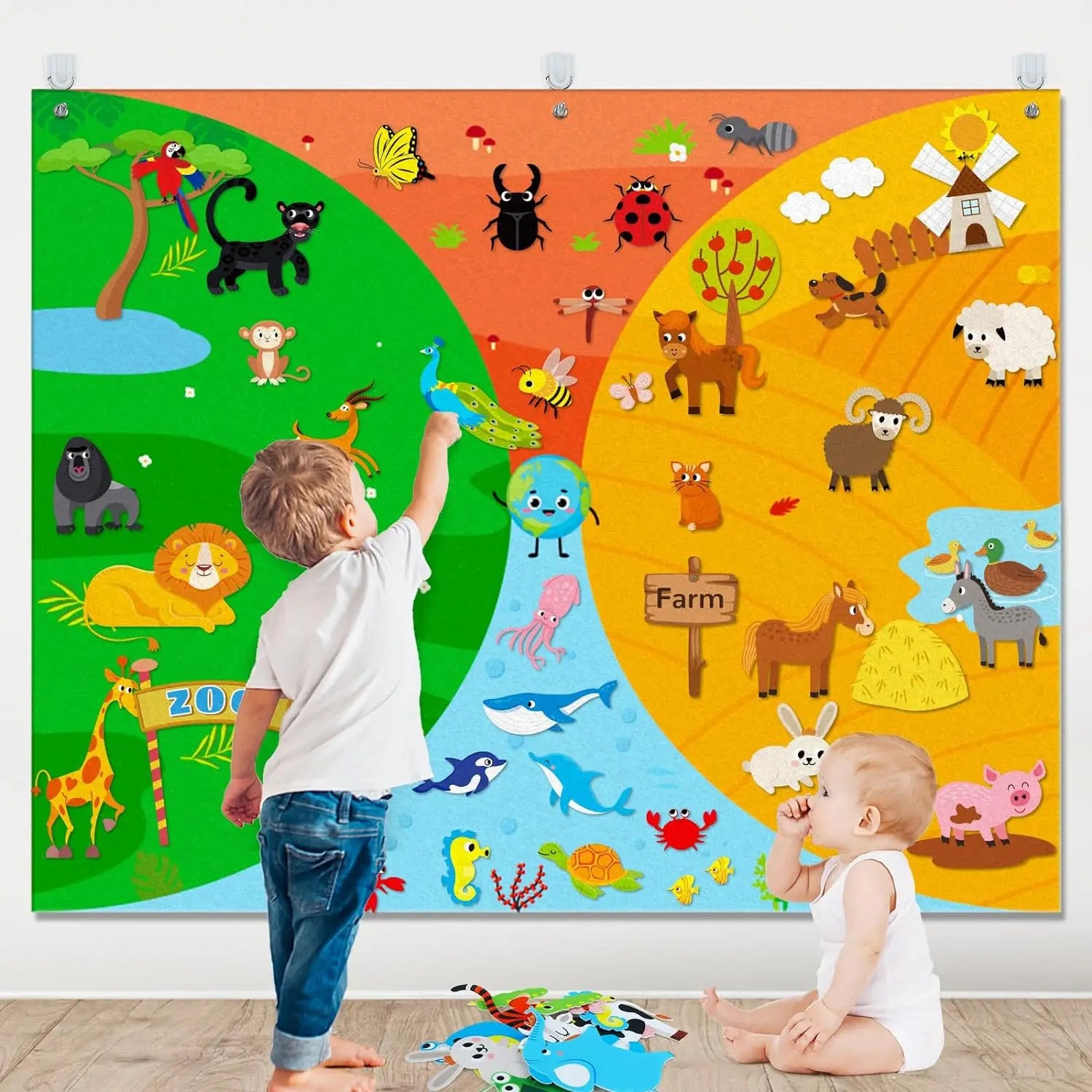Felt Story Board for Kids – Themed Storytelling Set – Oliver & Company
