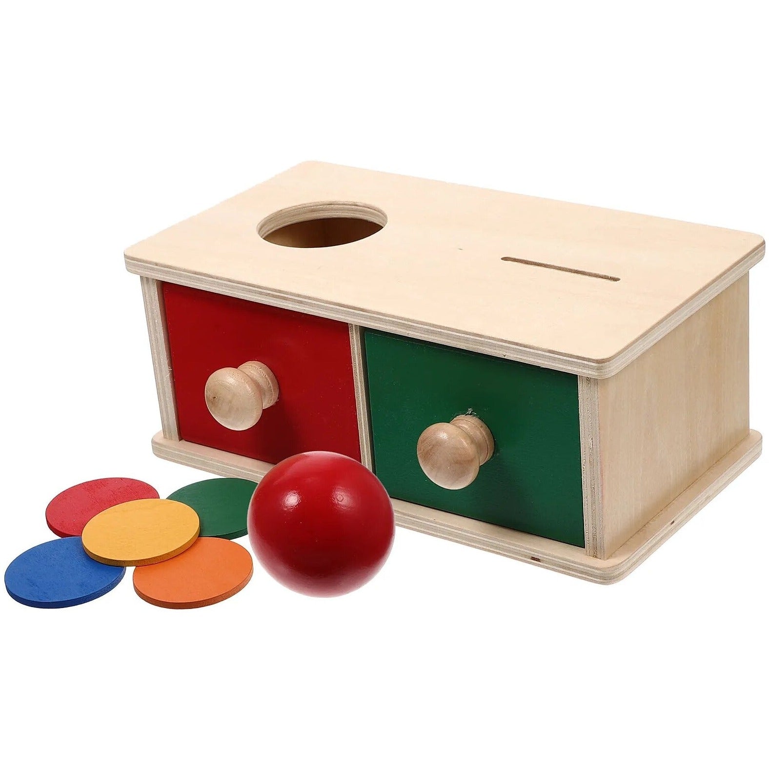 Montessori Object Permanence Coin Box