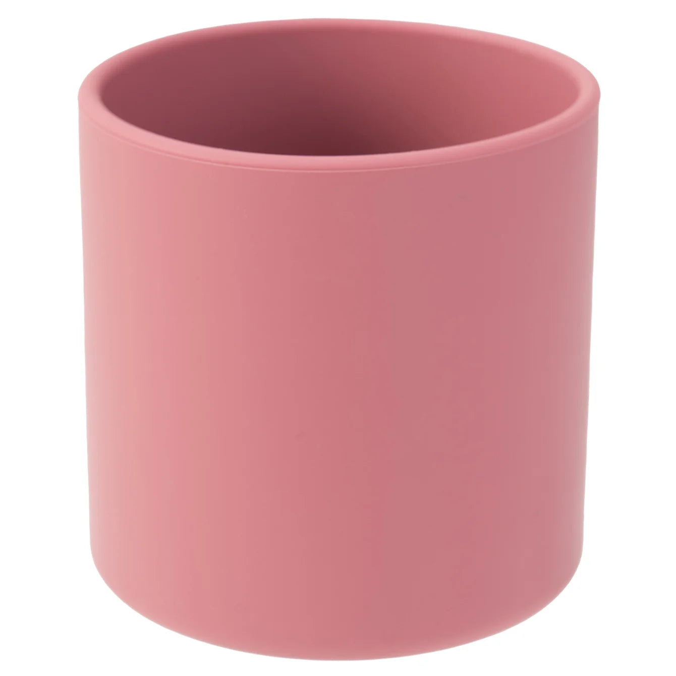 Silicone open training cup in Dusty Rose