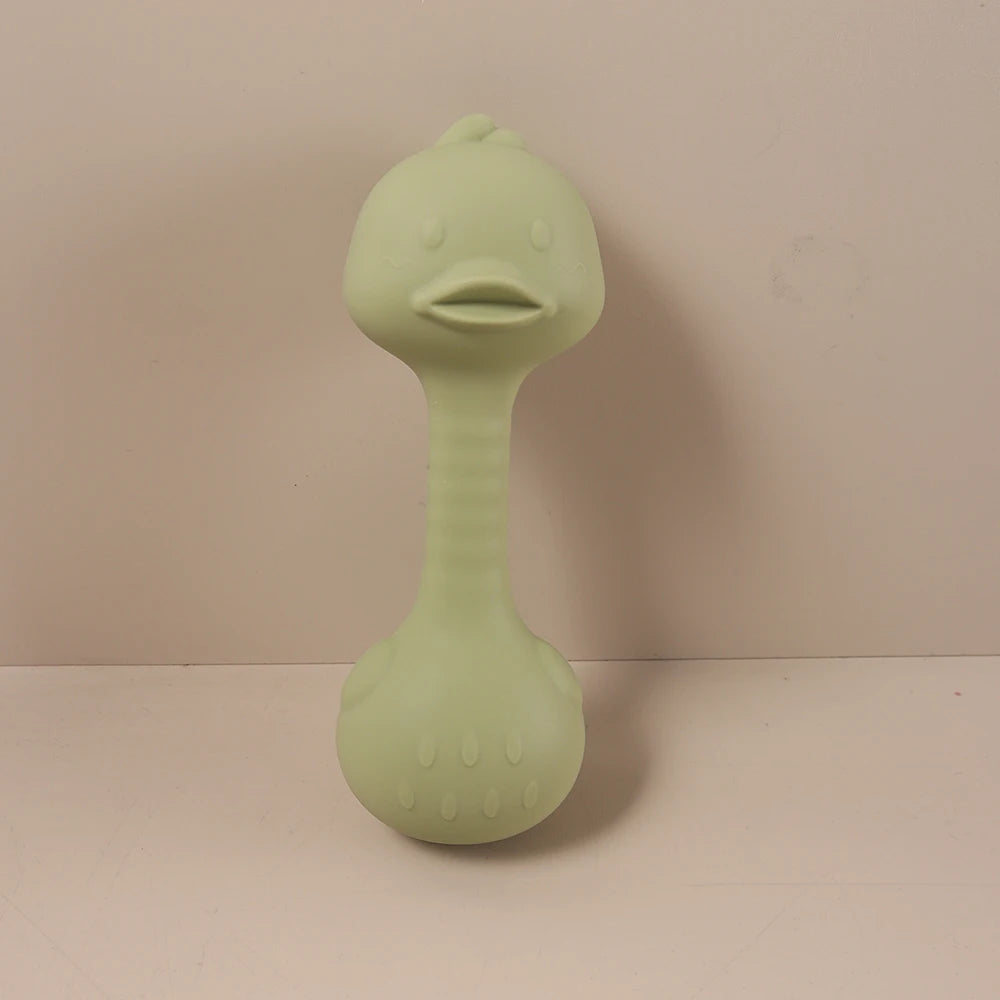 Silicone Barbell Baby Teether – BPA-Free Chew Toy for Infants
