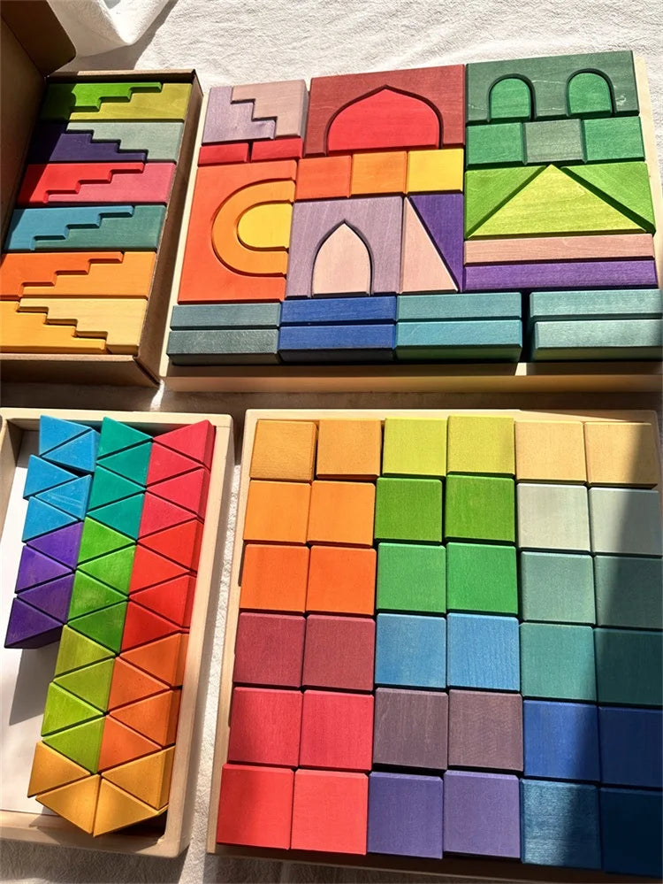 Large Stackable Blocks Large Wooden Stacking Blocks | Montessori Building & Creative Play