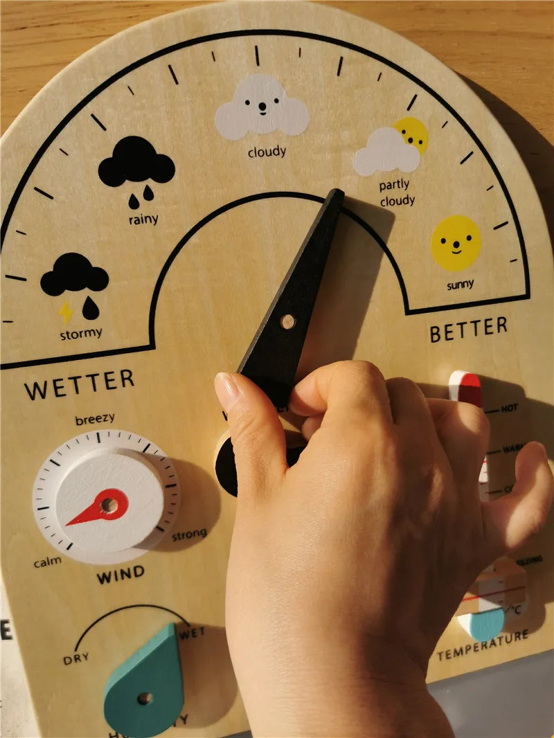 Wooden Weather Station - Montessori Interactive Learning Toy