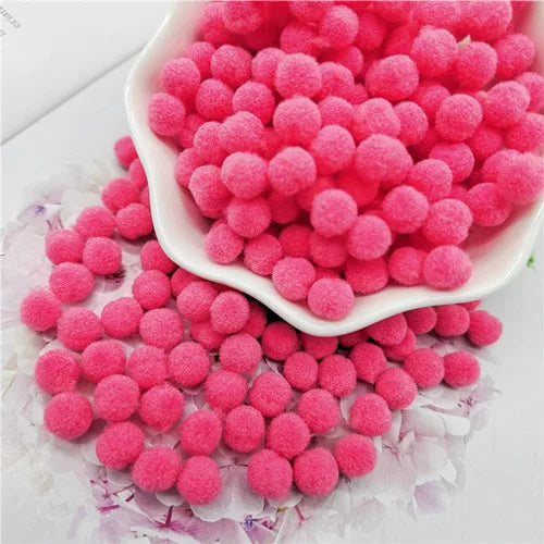 500/2000Pcs Mixed Color Fluffy Soft Colored Pompoms for Crafts