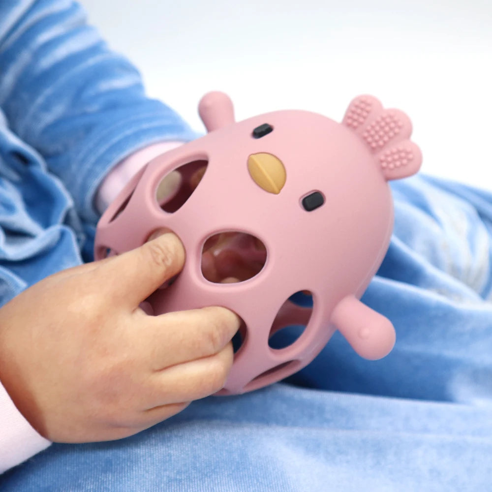 Oliver & Company Cartoon Chicken Teething Toy