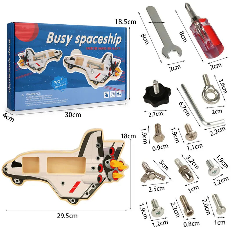 Wooden Screw Activity Board Fine Motor Toy for Ages 4 and Up