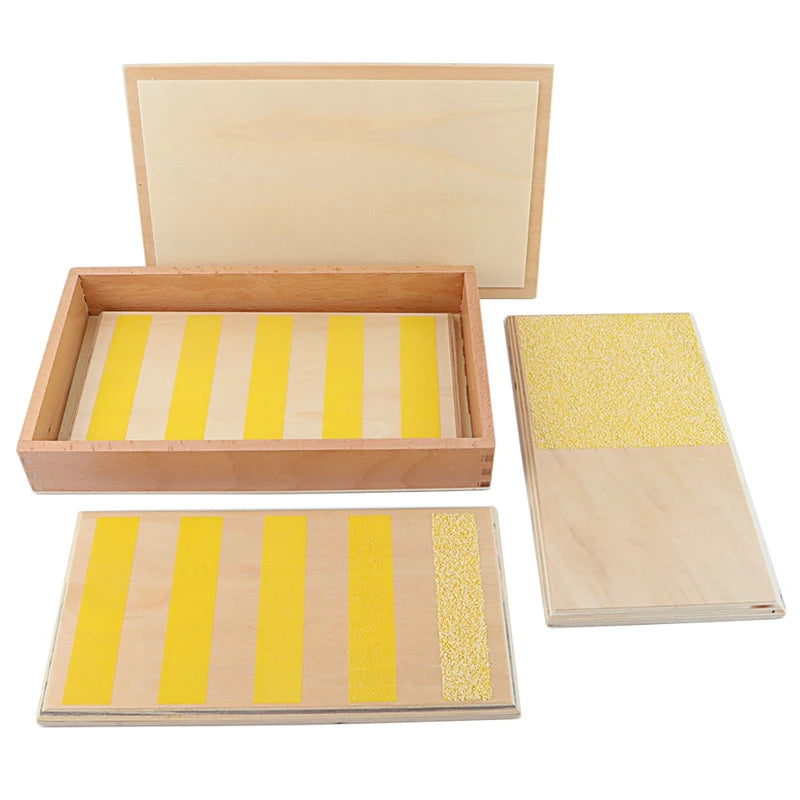 Montessori Rough and Smooth Boards Set of 3 Sensorial Touch Toy Ages 3 and Up