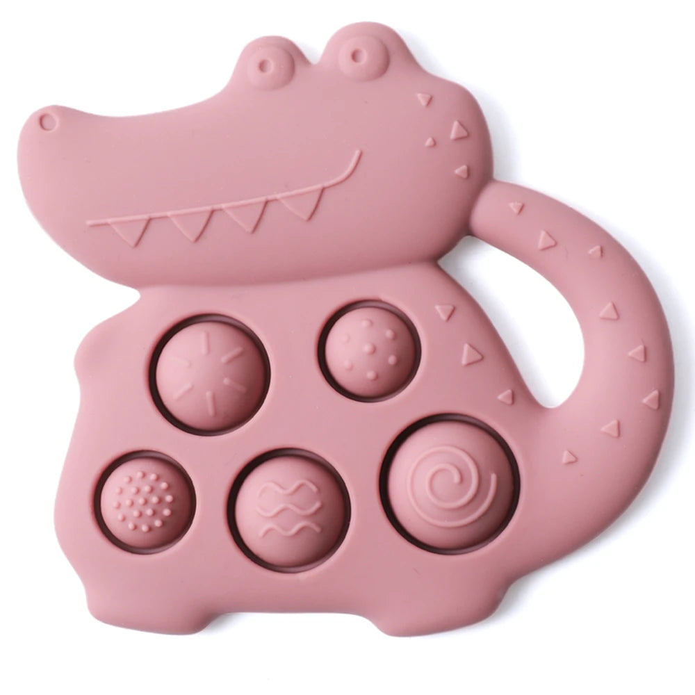 Silicone Dinosaur Baby Teether 