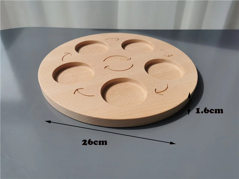 Wooden Life Cycle Learning Board with Figurines